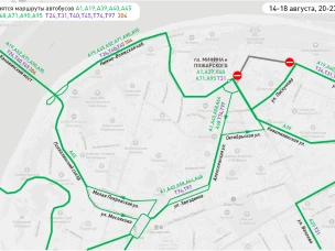 В центре Нижнего Новгорода временно изменена схема движения транспорта